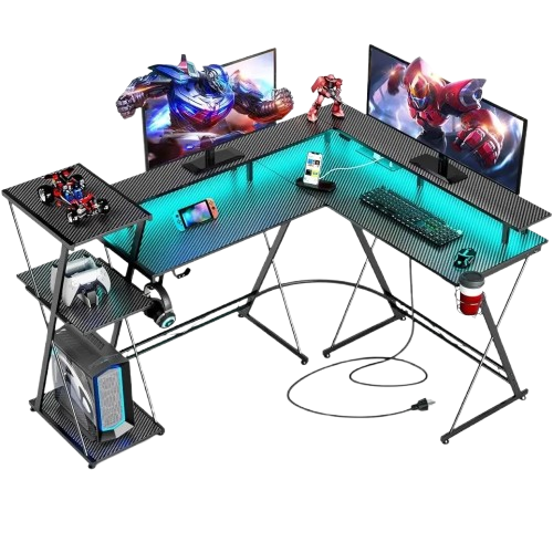 MoreFps L Shaped Gaming Desk